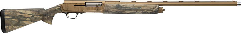 Camouflage hunting shotgun isolated on white background