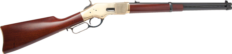 Lever-action rifle with wooden stock