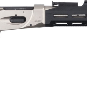 Modern lever-action rifle with black stock