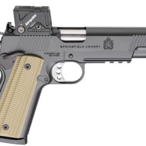 Springfield Armory 1911 pistol with red dot sight