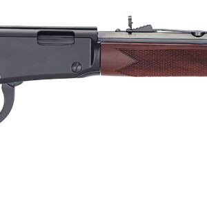 Lever-action rifle with wooden stock