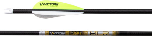 Victory HLR 204 carbon arrow with green fletching