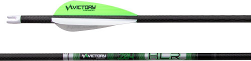 Victory HLR carbon arrow with green fletching