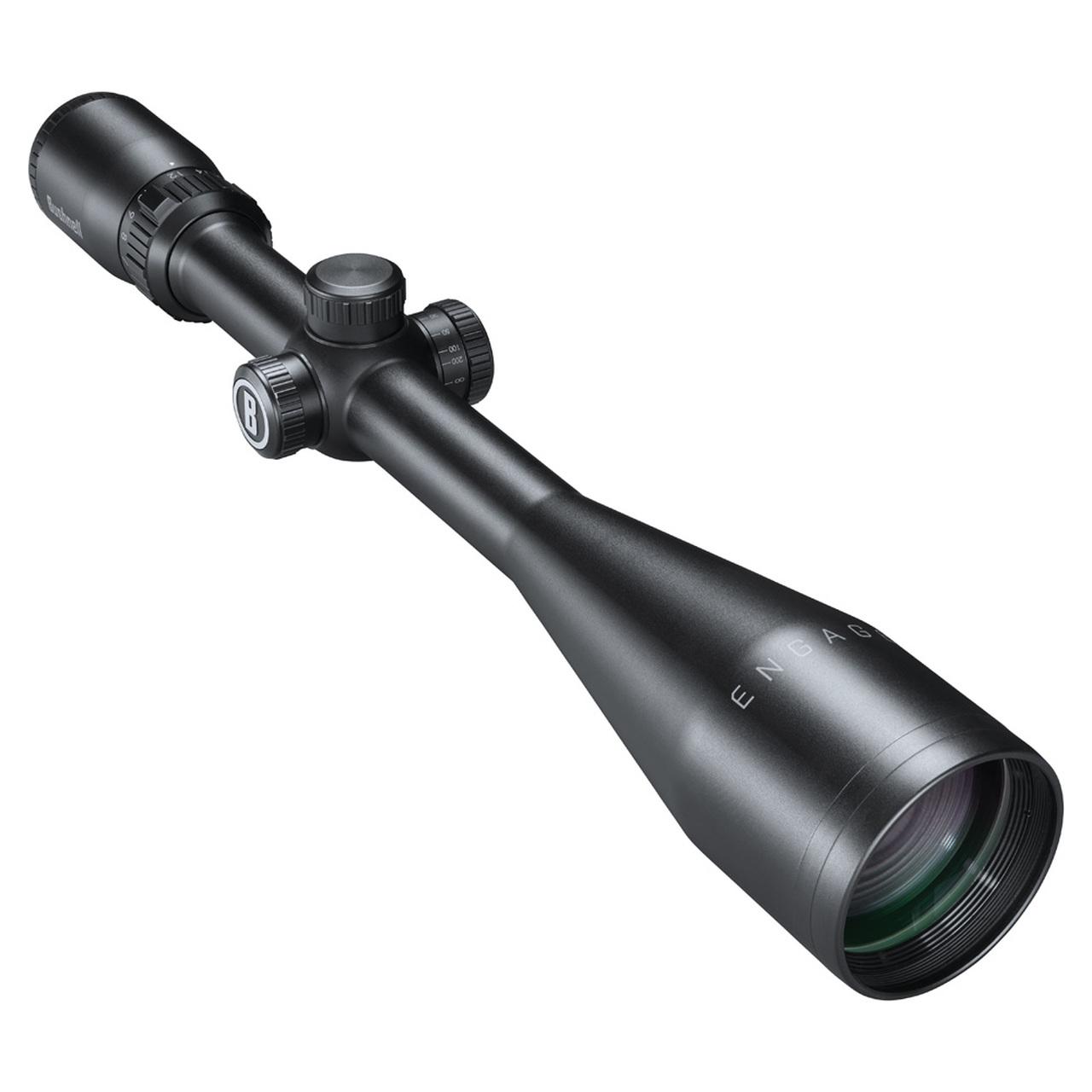 Black rifle scope isolated on white background