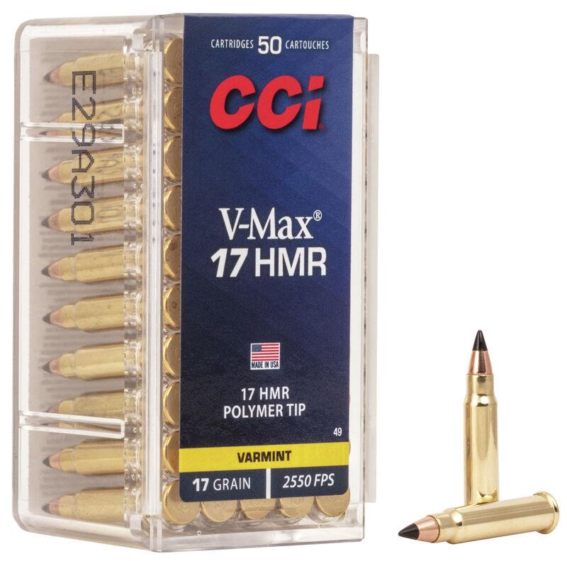 CCI V-Max 17 HMR ammunition box and cartridges