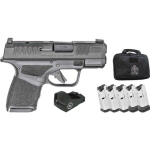 Springfield Armory 9mm handgun with accessories