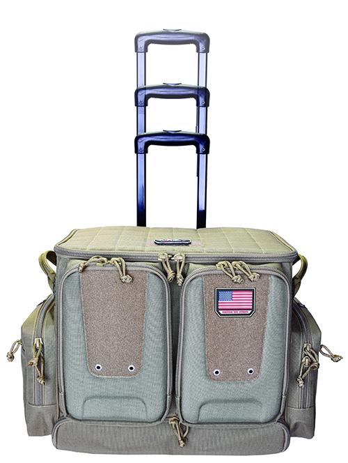 Rolling tactical duffel bag with telescoping handle
