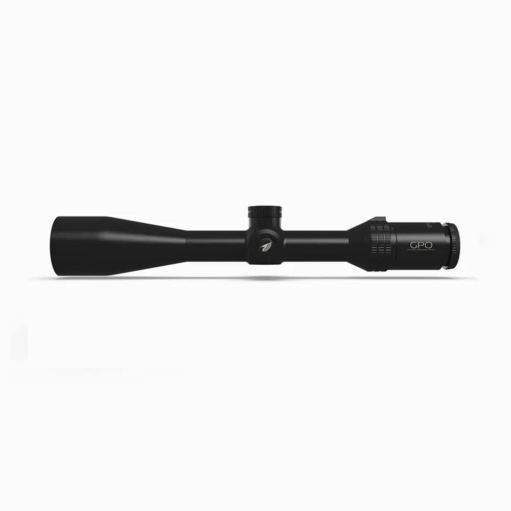 Black GPO rifle scope on white background
