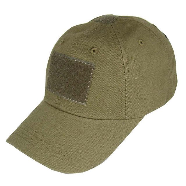 Olive green baseball cap with front patch