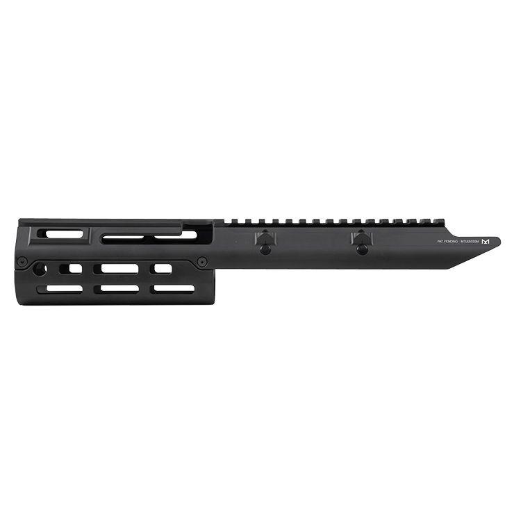 Black rifle chassis with top rail system