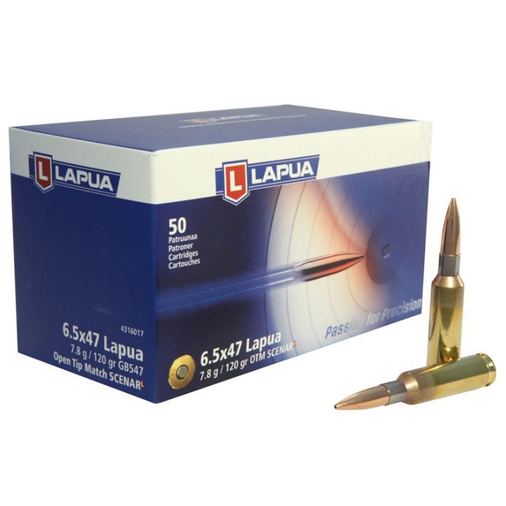 Lapua 6.5x47 ammunition box and cartridges