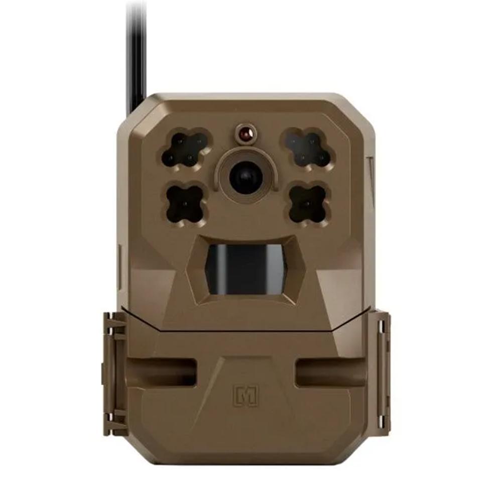 Brown wireless trail camera with antenna