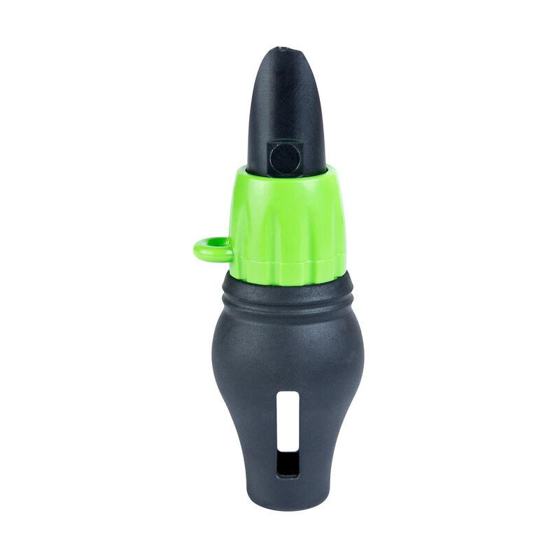 Handheld green and black vegetable spiralizer tool