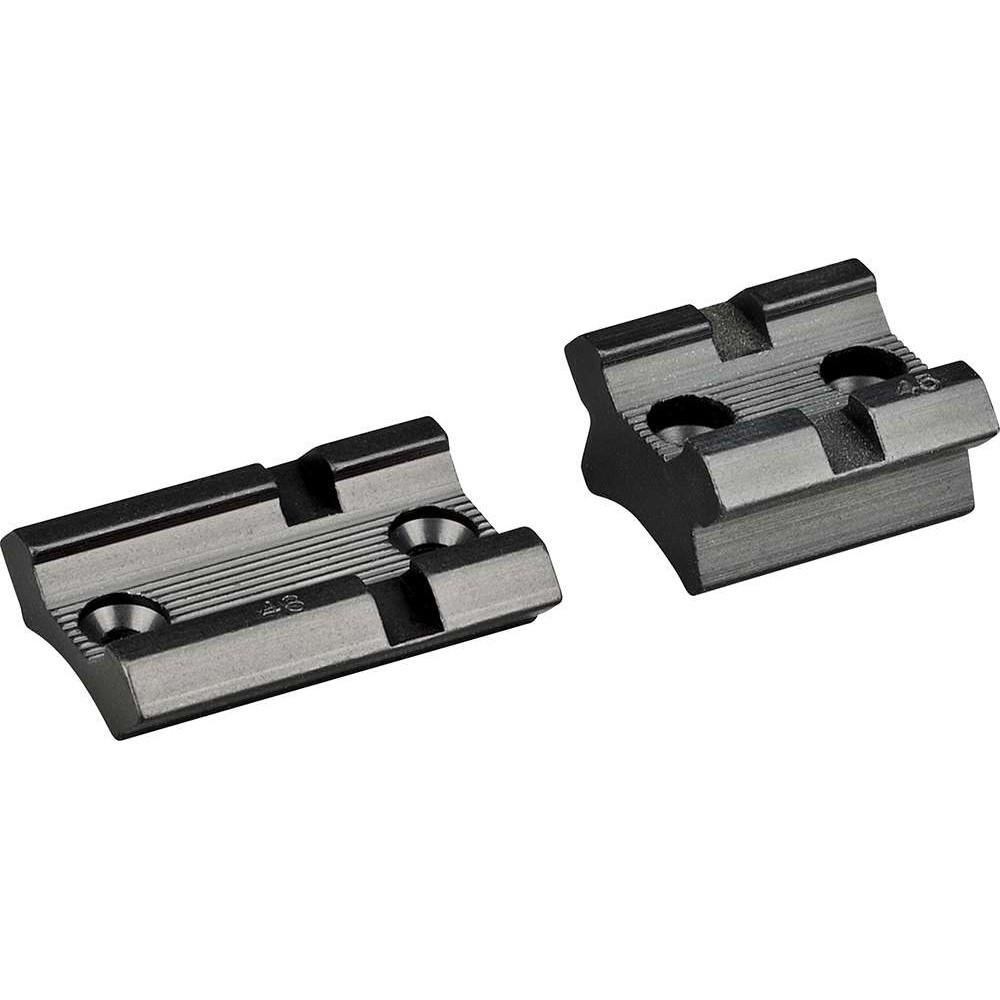 Two black metal scope mounting bases