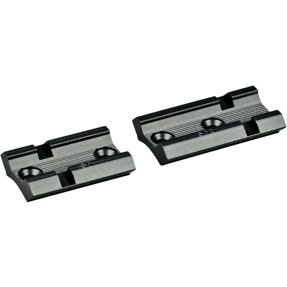 Two black metal scope mounting bases