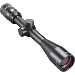 Black rifle scope isolated on white background