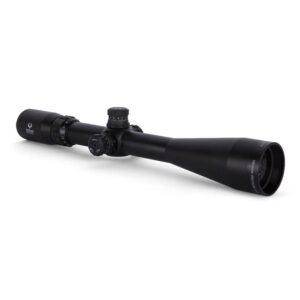 Black rifle scope isolated on white background
