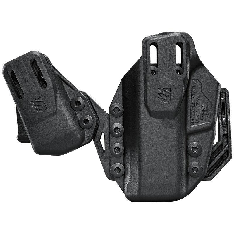 Black Kydex handgun holsters with belt clips