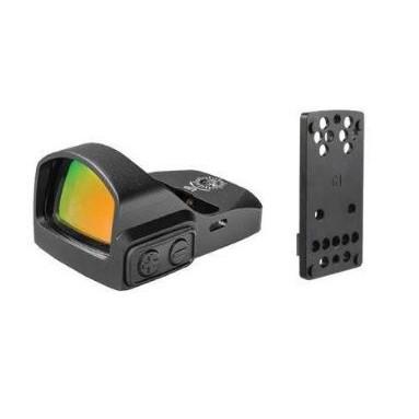Compact red dot sight with mounting plate