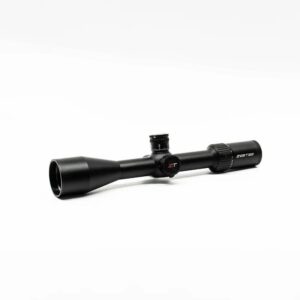 Black rifle scope isolated on white background