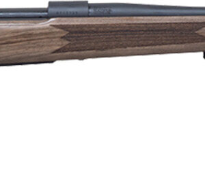 Bolt-action rifle with wooden stock