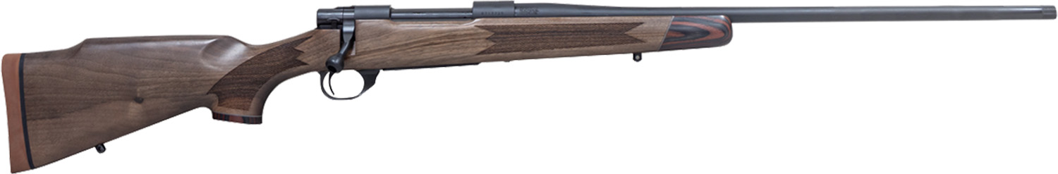 Bolt-action rifle with wooden stock