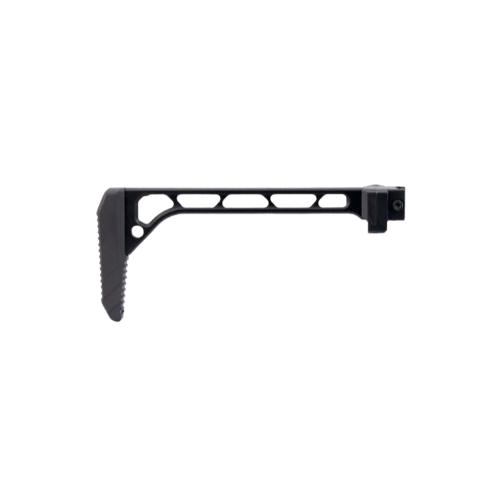 Black metal tactical stock component
