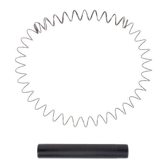 Circular wavy spring and black cylindrical rod