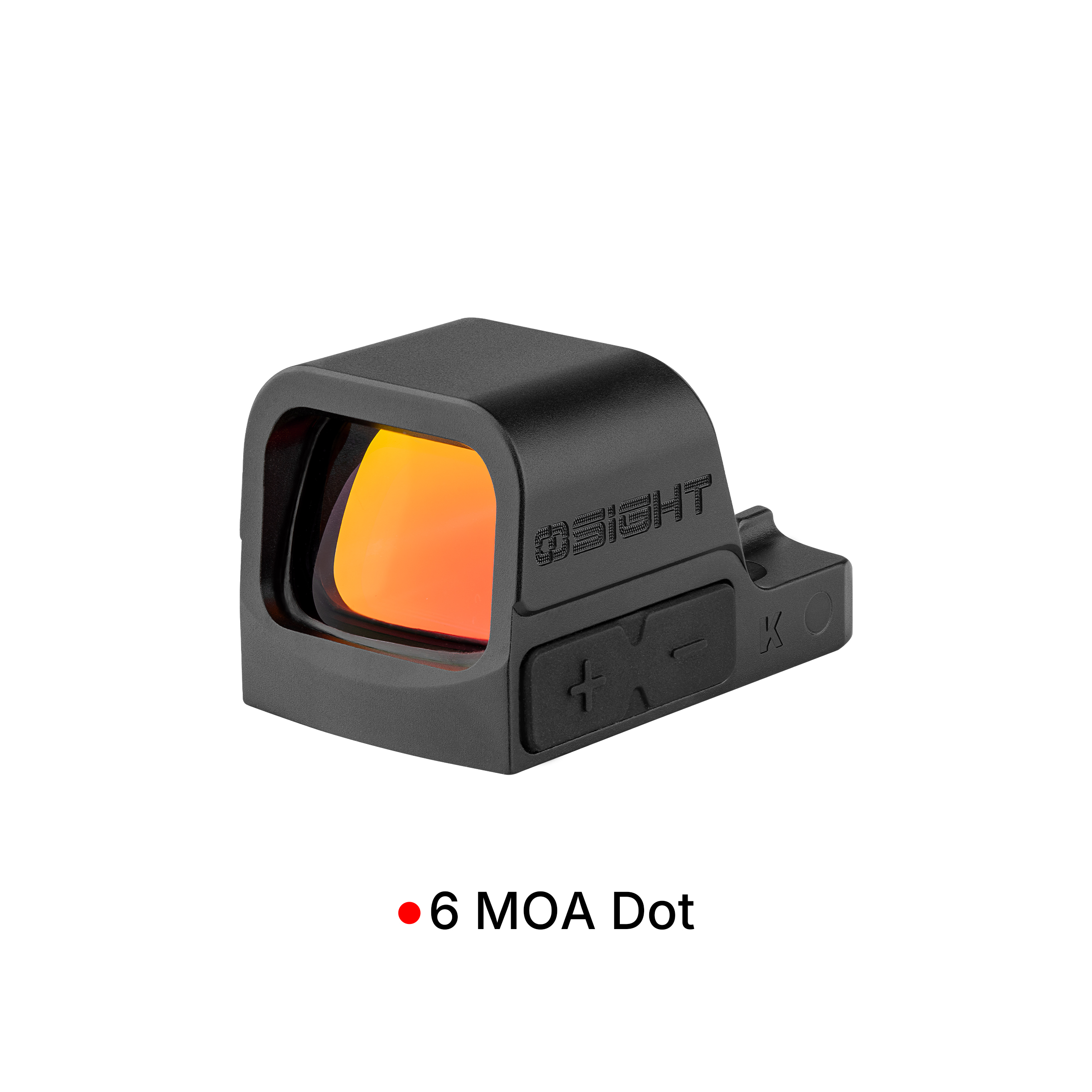 Compact red dot sight with orange lens