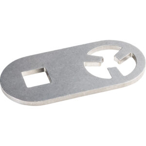 Flat metal multi-tool plate with cutout openings
