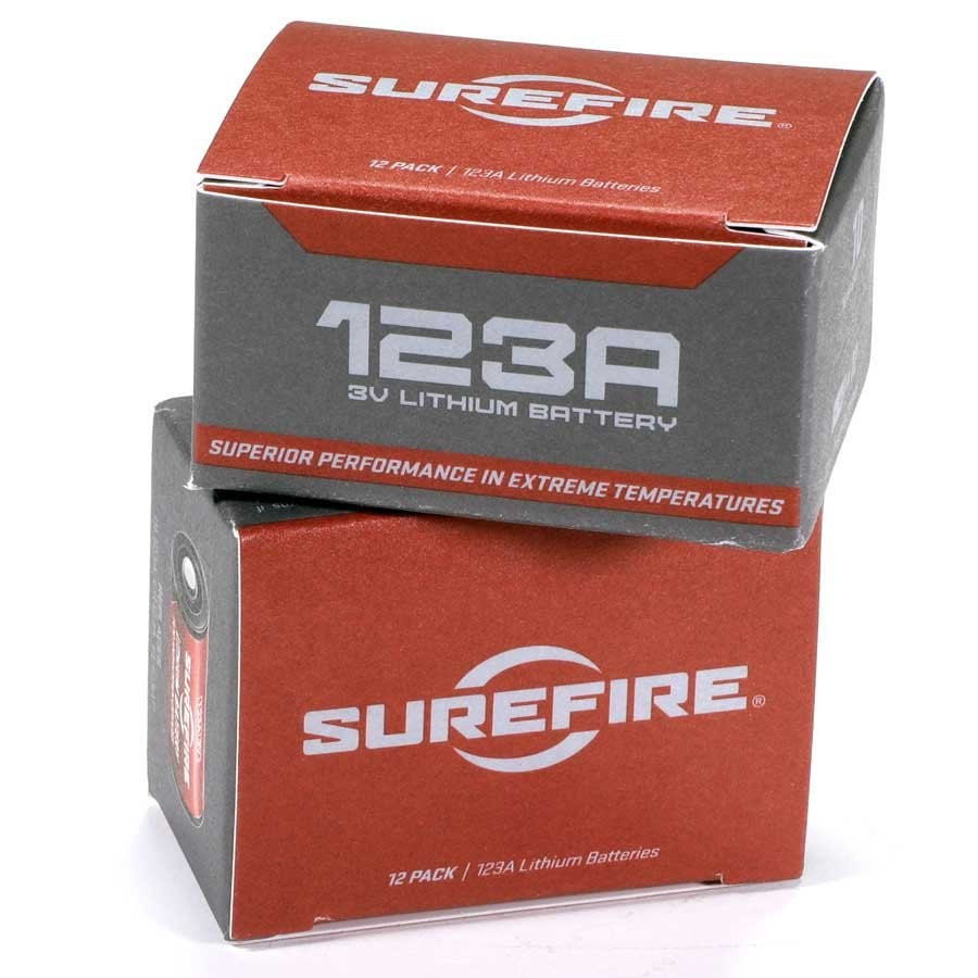 SureFire 123A 3V lithium battery 12-pack boxes