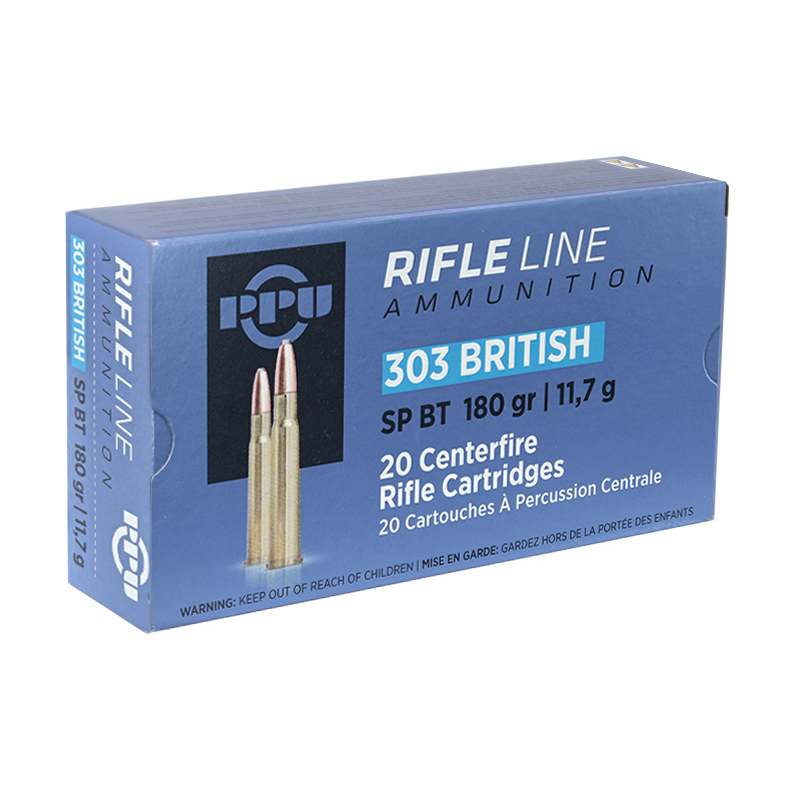 Box of PPU .303 British rifle ammunition