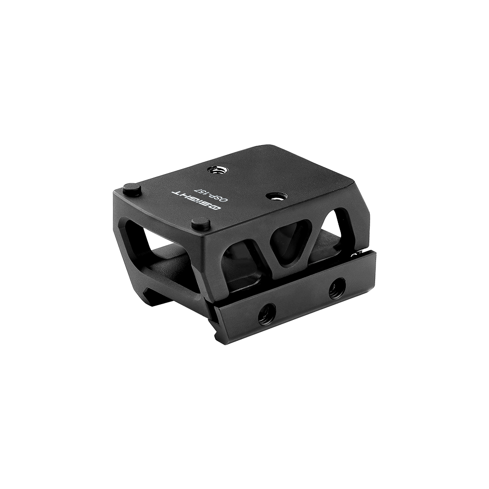 Black aluminum optic riser mount with clamp