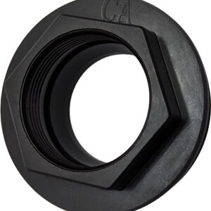 Black hex flange nut with internal threads