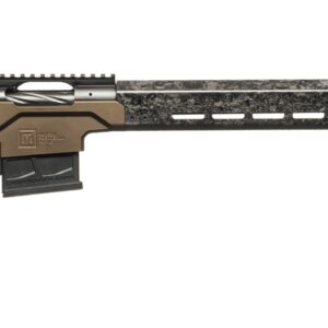 Modern bolt-action rifle with chassis stock