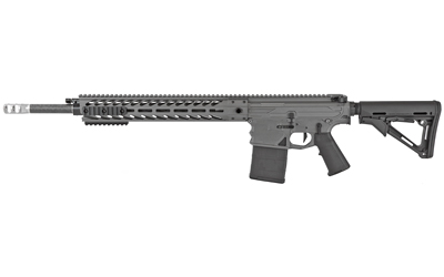 Modern semi-automatic rifle on white background