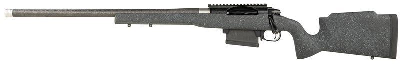Bolt-action rifle with long barrel and magazine