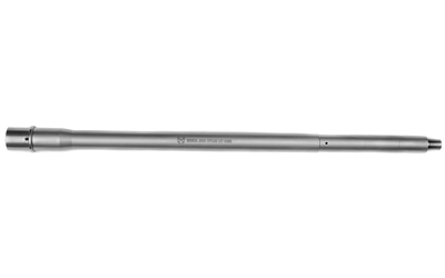 Long metal barrel on white background