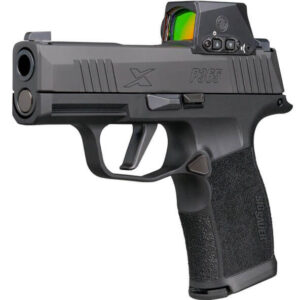 Compact semi-automatic pistol with red dot sight