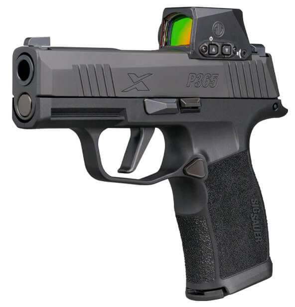 Compact semi-automatic pistol with red dot sight