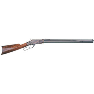 Lever-action rifle isolated on white background