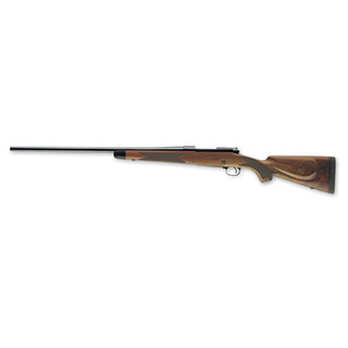 Bolt-action hunting rifle with wooden stock