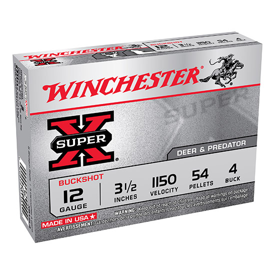 Winchester Super-X 12 gauge buckshot ammunition box