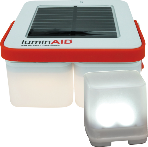 LuminAID solar-powered inflatable lantern and charger