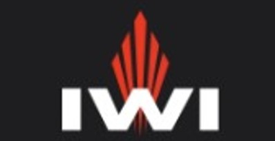 IWI logo with red flame on black