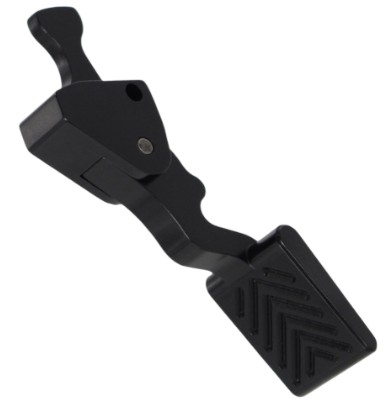 Black adjustable metal foot pedal mechanism