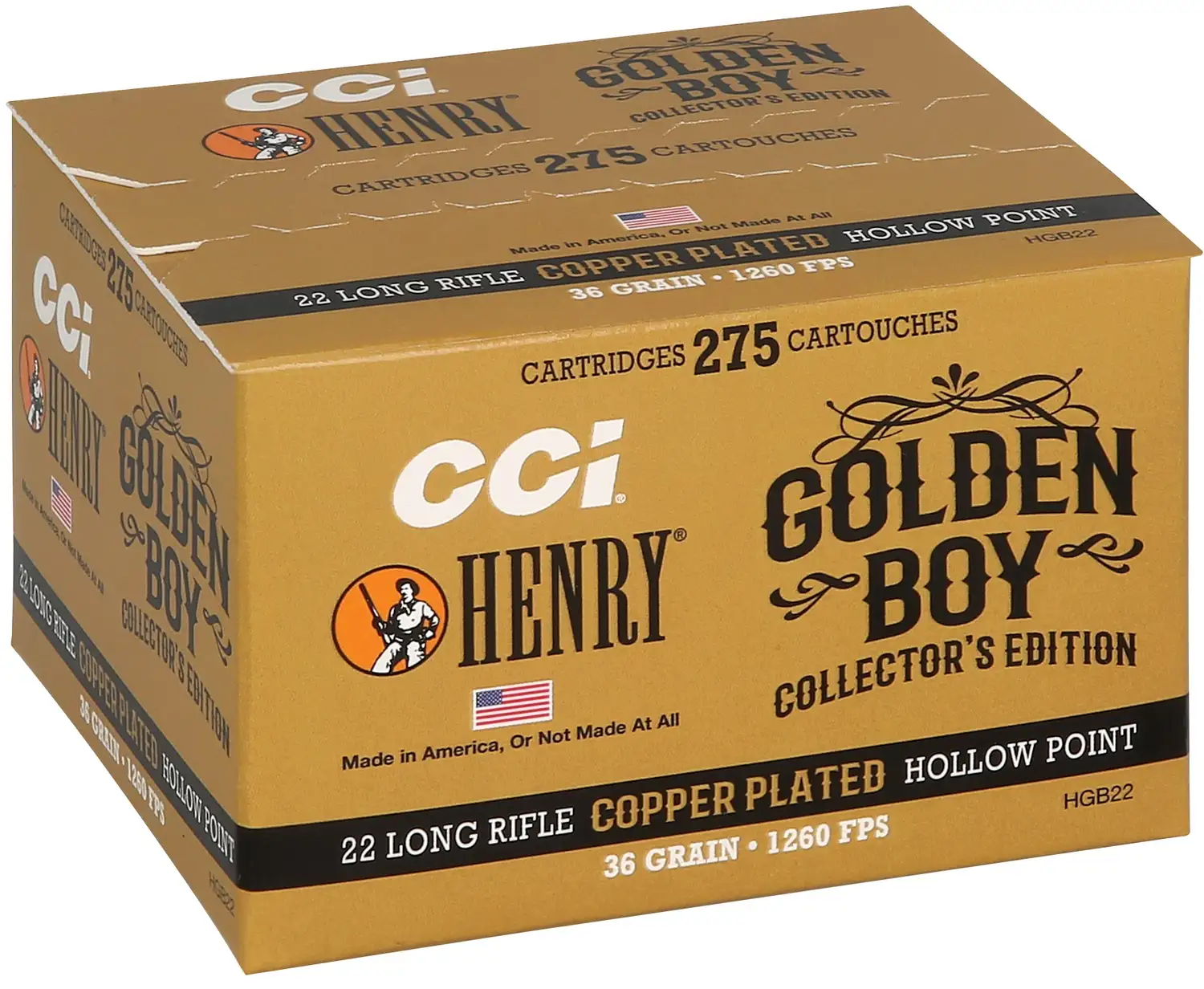 CCI Henry Golden Boy .22 LR ammo box