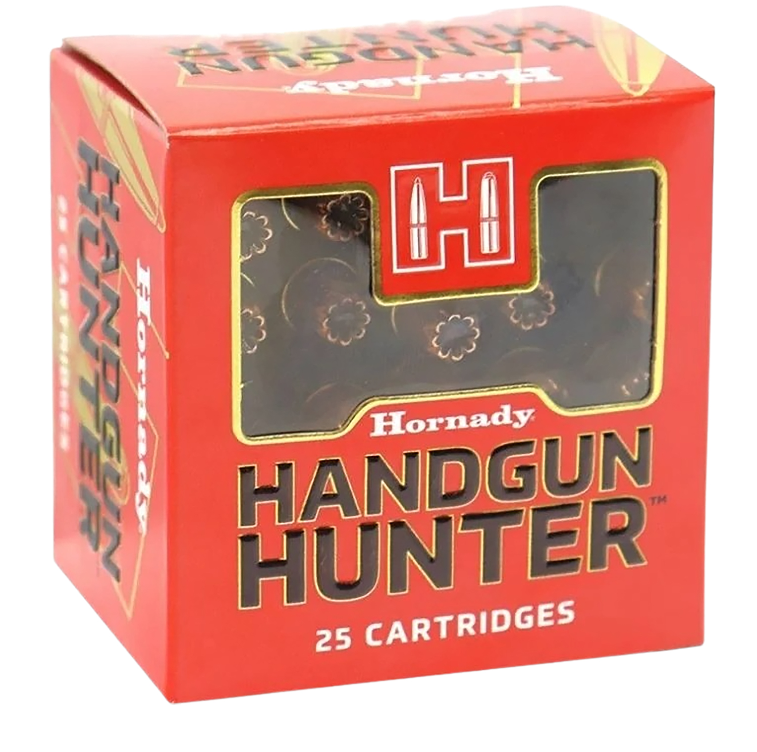 Hornady Handgun Hunter ammunition box with cartridges