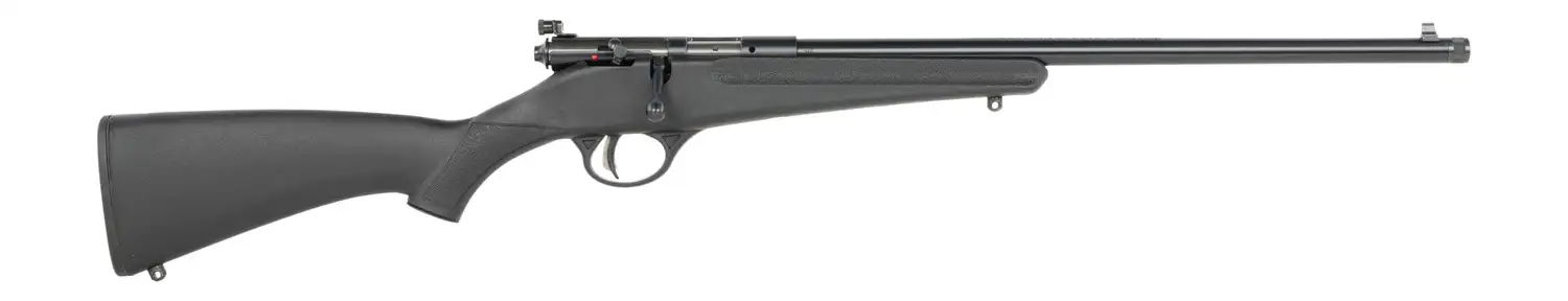 Bolt-action rifle on white background