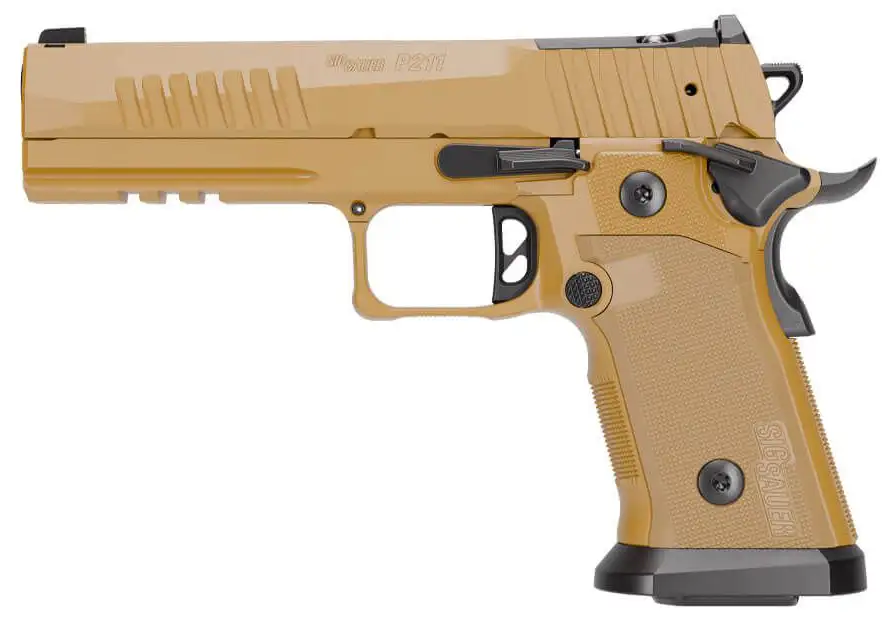 Tan SIG Sauer P211 semi-automatic pistol